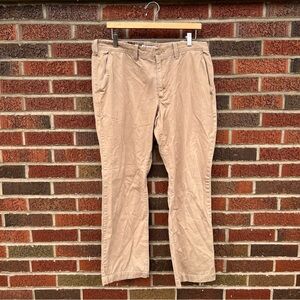 Express Tan Chino Khaki Slim Fit Finn Straight Pants